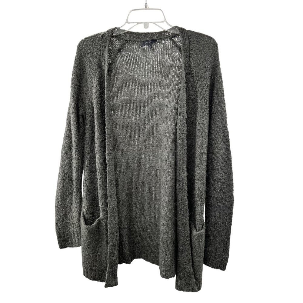 Be Cool Women's Knit Cardigan Open Front Long Sleeve Gray Size Small Pockets